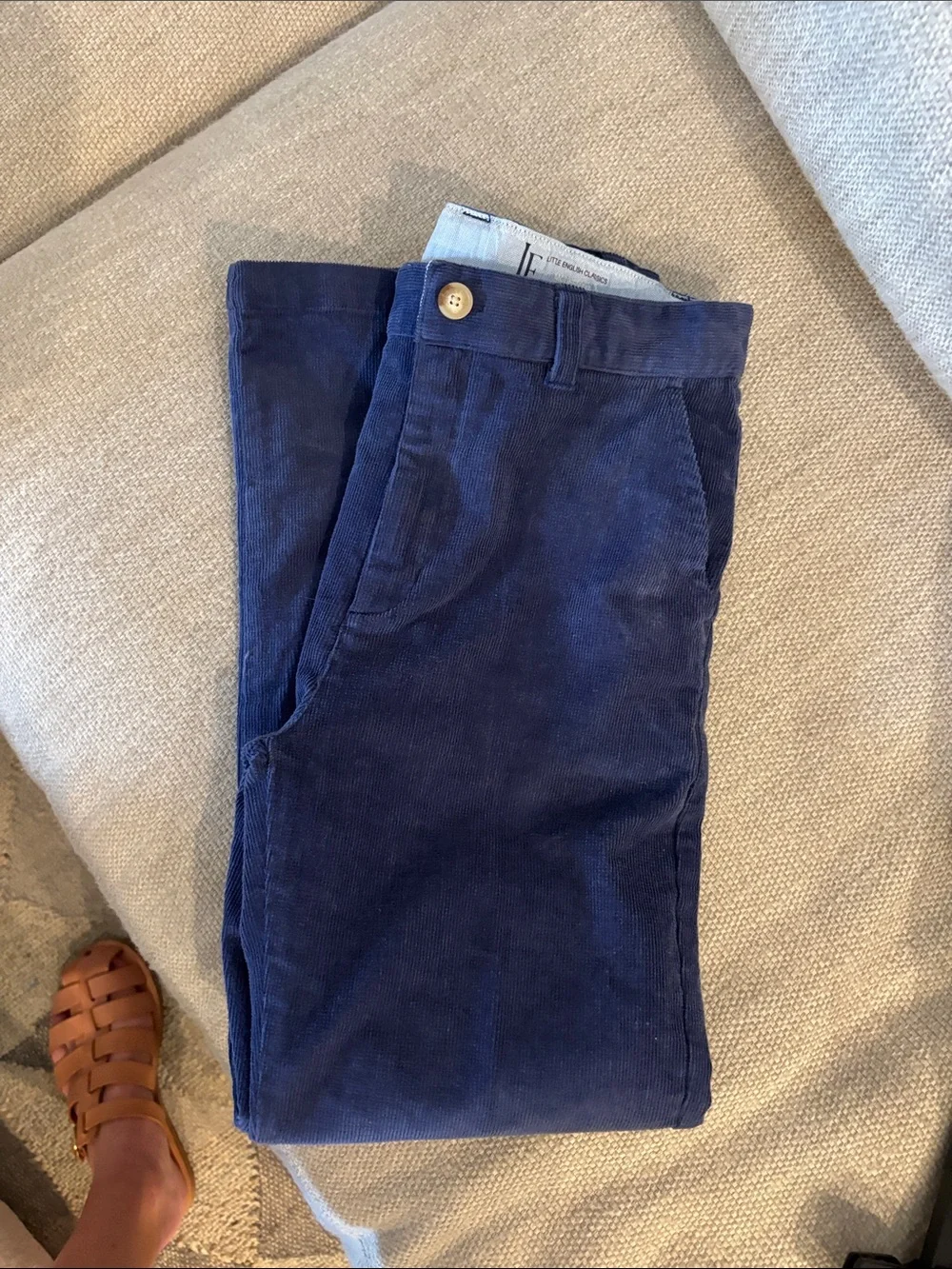 Little English Navy Corduroy Kids Trousers